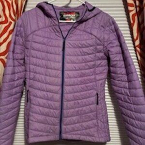 Karbon Full Zip, Insulated Puffy Jacket with Hood, Exterior zip pockets,  Small